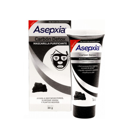 Asepxia Carbón Detox Mascarilla Purificante 30 gr Asepxia Carbón Detox Mascarilla Purificante 30 gr