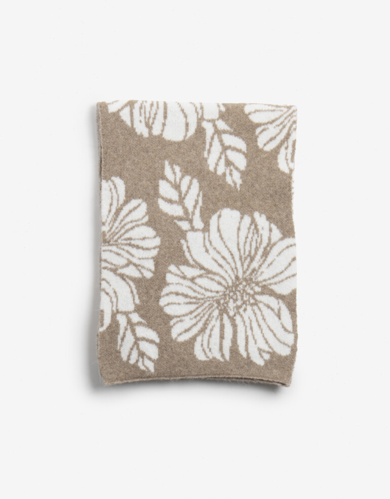 Bufandas Bufanda Jaqcuard Flores - Combinacion Bicolor