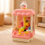 Máquina Infantil Grúa Agarra Juguetes Peluches Con Sonido Variante Color Rosa