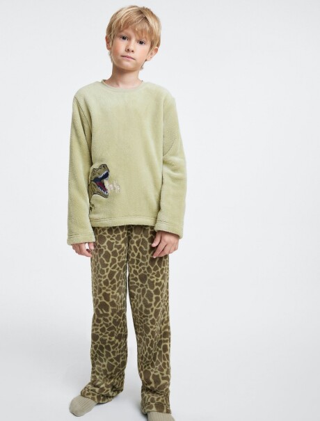 PIJAMA INFANTIL ESTAMPADO VERDE
