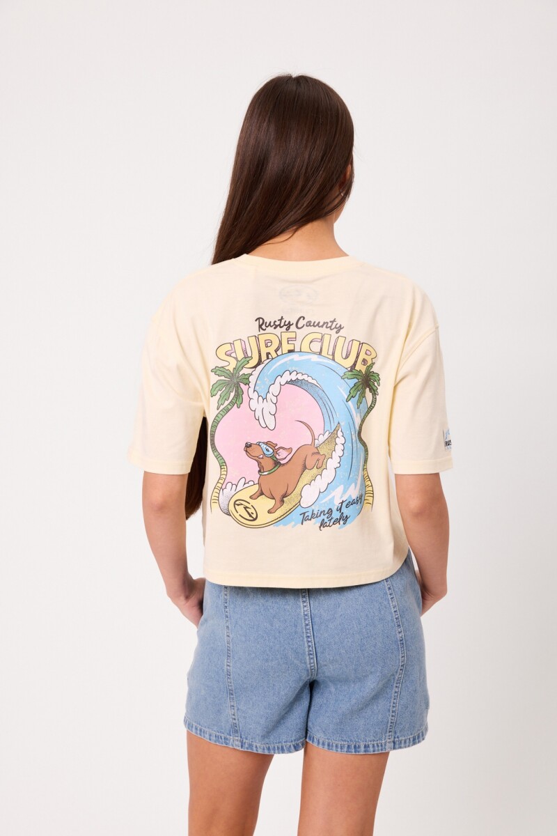 T-SHIRT DOBI RUSTY - Crema 