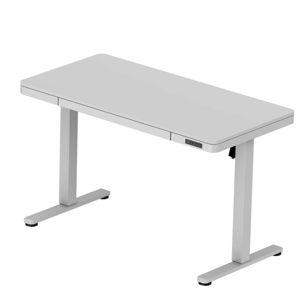 ESCRITORIO REGULABLE METAL-Y-MDF BLANCO ASCEND