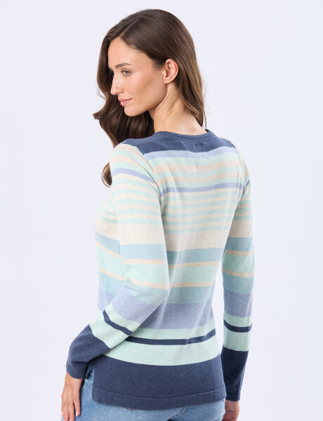 BUZO TEJIDO RAYADO Azul