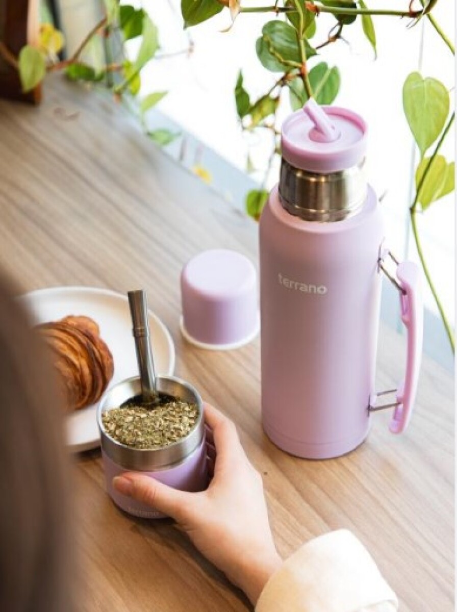 Termo Premium 1Lt. con Manija. - Lila 