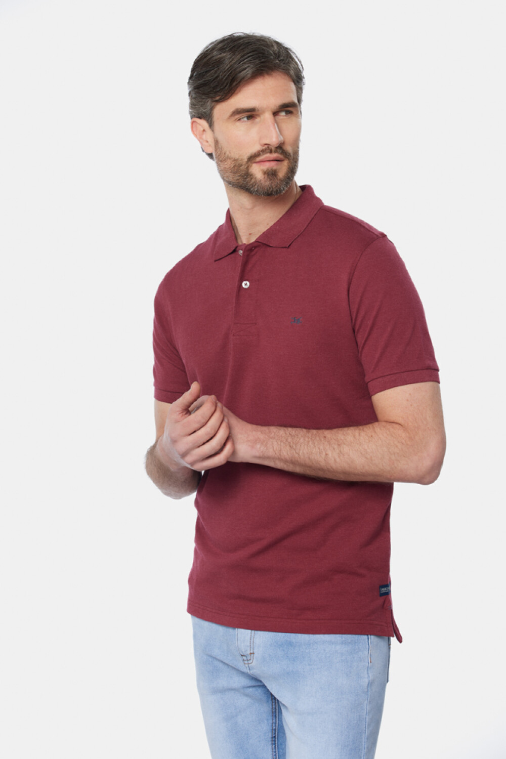 REMERA POLO LISA Bordo