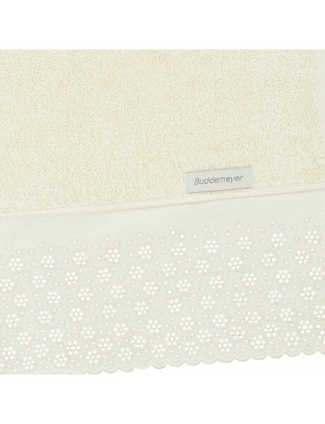 SET TOALLA BANO + TOALLA ROSTRO APLIQUE LOVELY BUDDEMEYER - 500 G/M2 - 3159 / MARFIL - 48X90 SET TOALLA BANO + TOALLA ROSTRO APLIQUE LOVELY BUDDEMEYER - 500 G/M2 - 3159 / MARFIL - 48X90