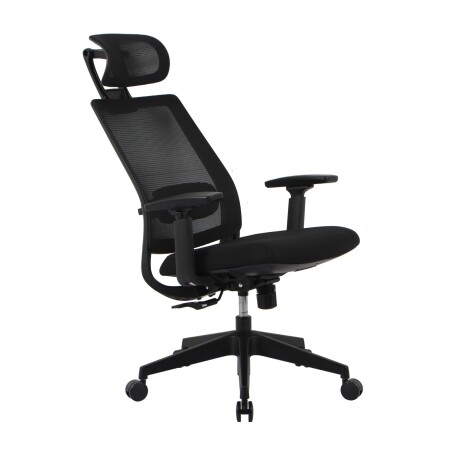 SILLA DE OFICINA MALLA-Y-METAL NEGRO 2788F-1M