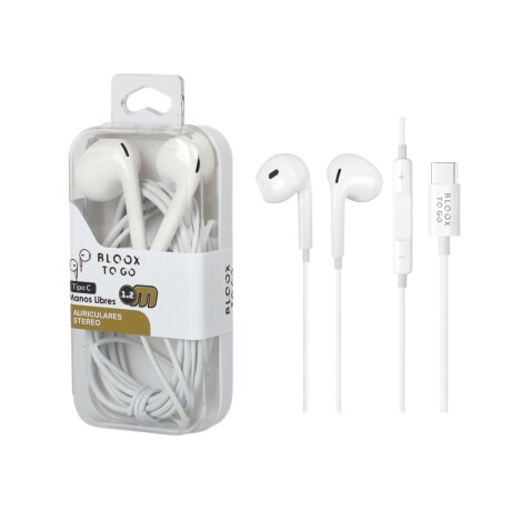 Manos Libres Stereo Bloox To Go Freec Tipo C Ub BLANCO