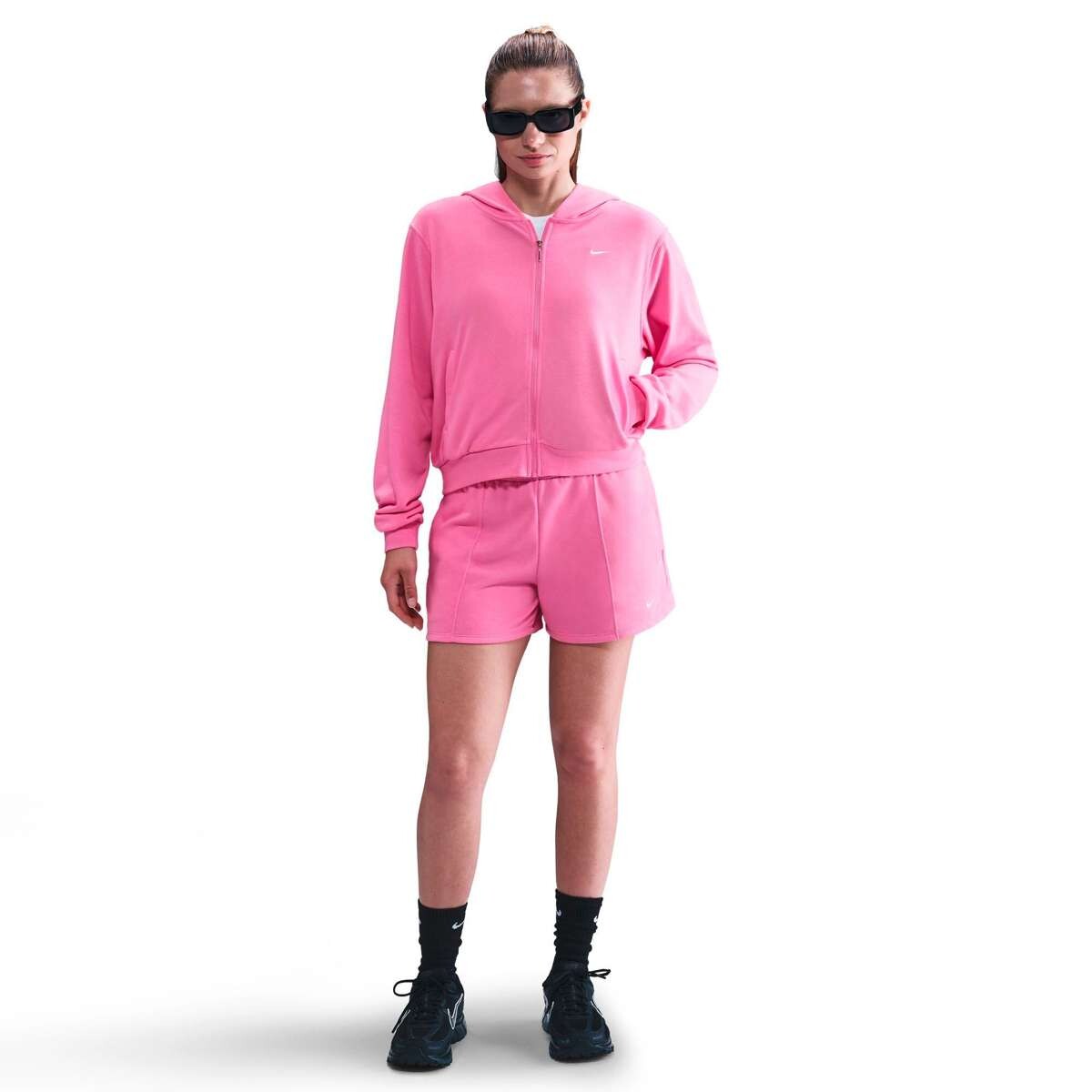 Abrigo Nike Sportswear Chill Terry Loose Full-Zip French Terry Hoodie de Mujer - Rosado 