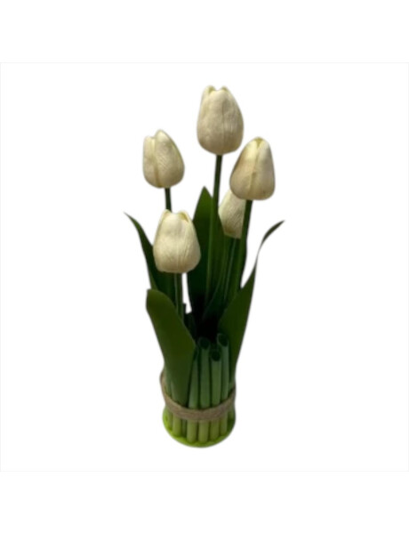 RAMO 5 TULIPANES BLANCO H31CM RAMO 5 TULIPANES BLANCO H31CM