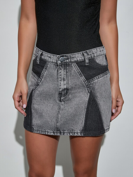 FALDA CIRELLA GRIS OSCURO