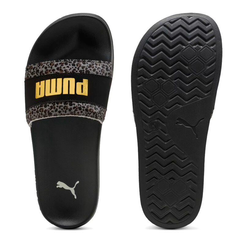 Ojota PUMA Leadcat 2.0 Animal Flair Mujer 402880 02 Negro-oro
