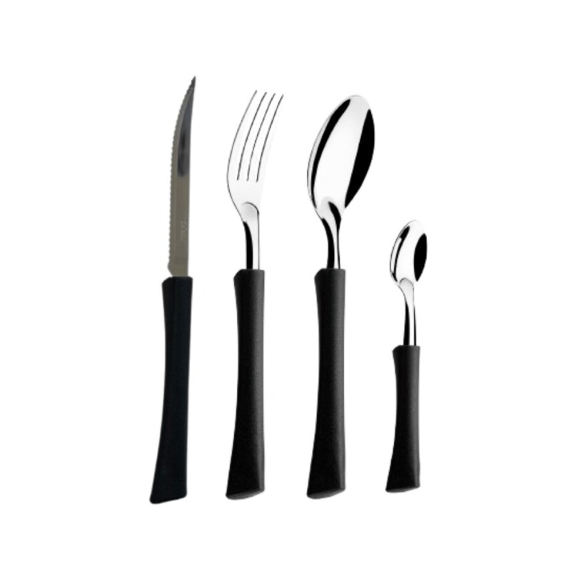 Juego cubiertos acero inox 12 piezas Inova NEGRO