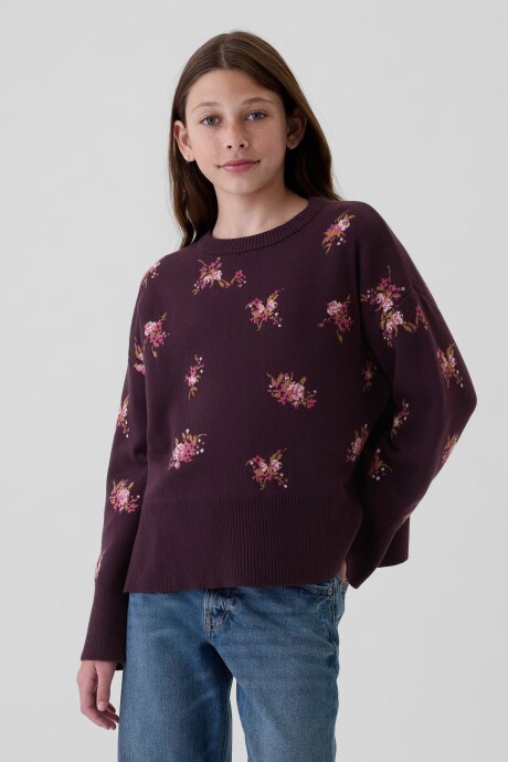 Buzo Niña Purple Floral