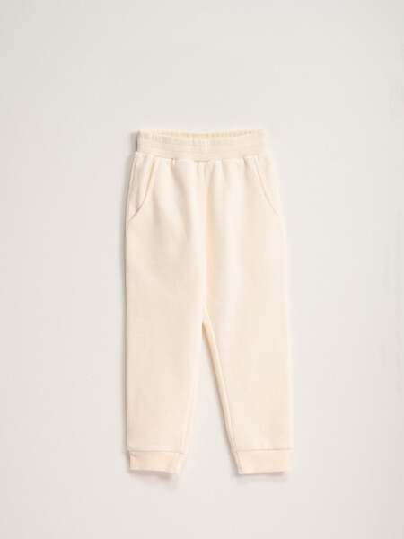 Pantalón jogger deportivo Crudo