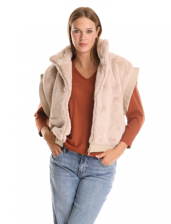 Chaleco Faux Fur BEIGE