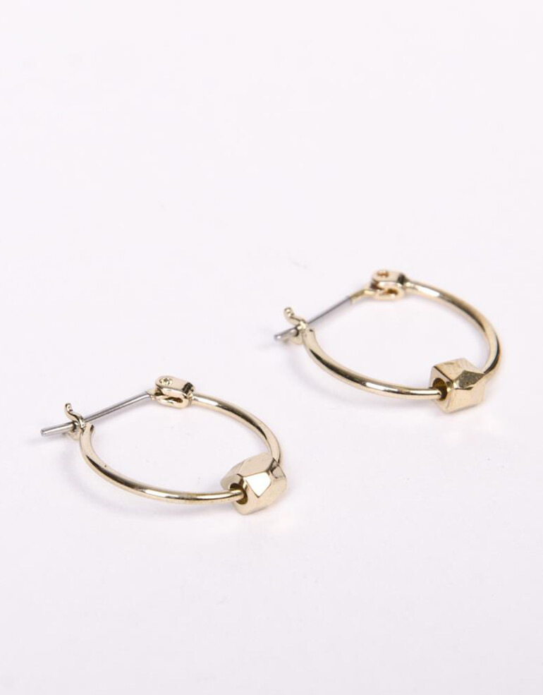 Aros Argollas Metal Argollas Con Dijes - Dorado