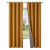 Cortina Blackout 100% Engomada Termica Set 2 Paños Tipo Lino Color Amarillo