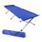 Catre Cama Plegable Metálico Para Camping Con Bolso Celeste
