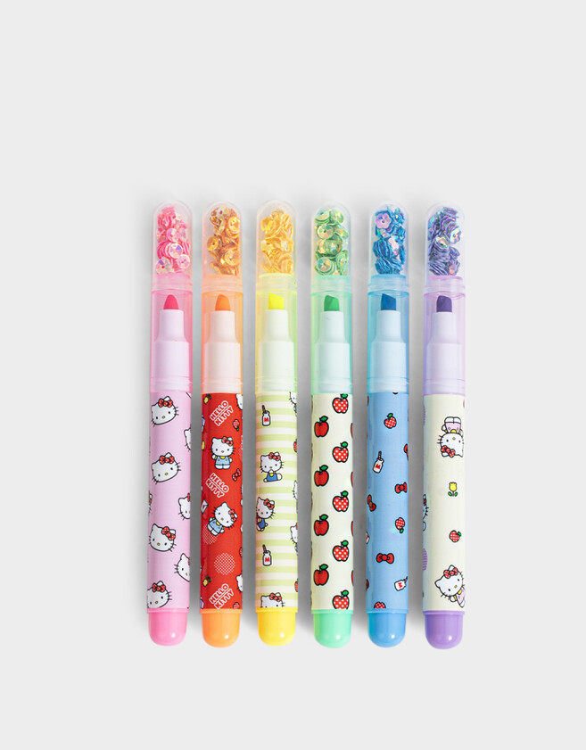 Resaltadores Licencias Set De Resaltadores "hello Kitty" - Combinacion Multicolor