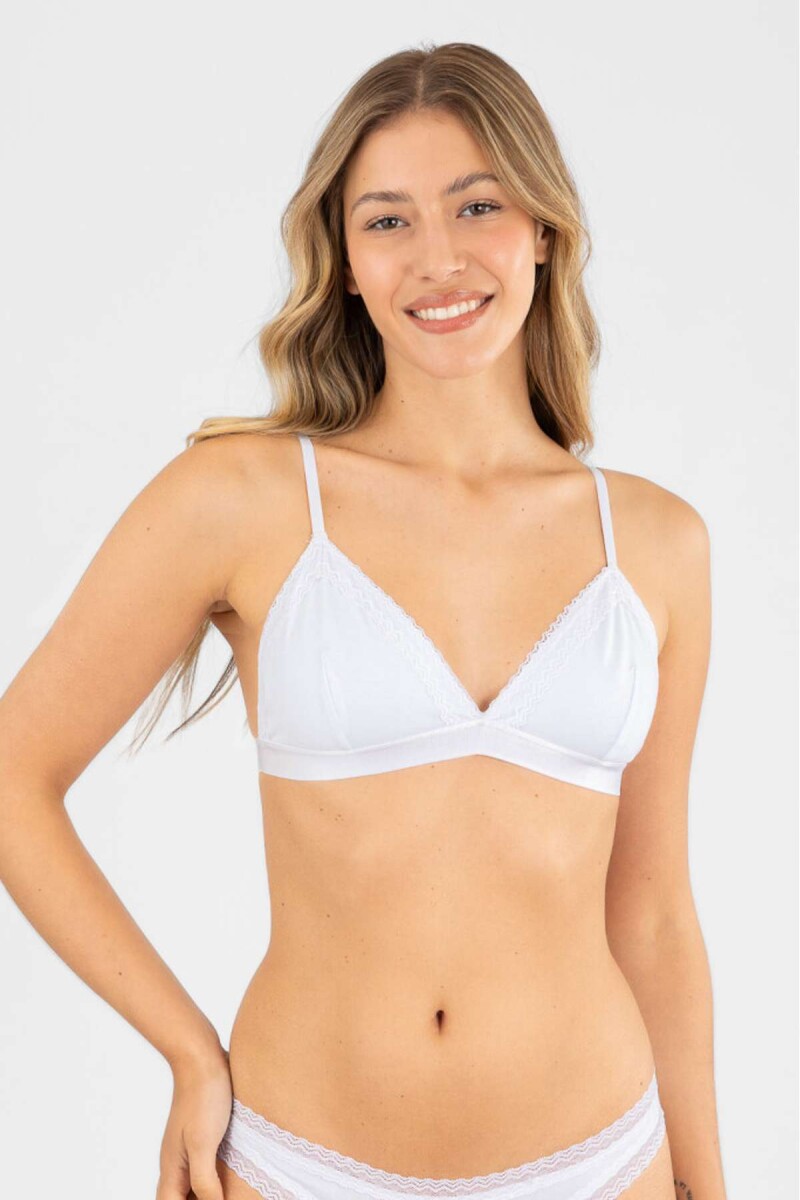 Bralet bloom - Blanco 