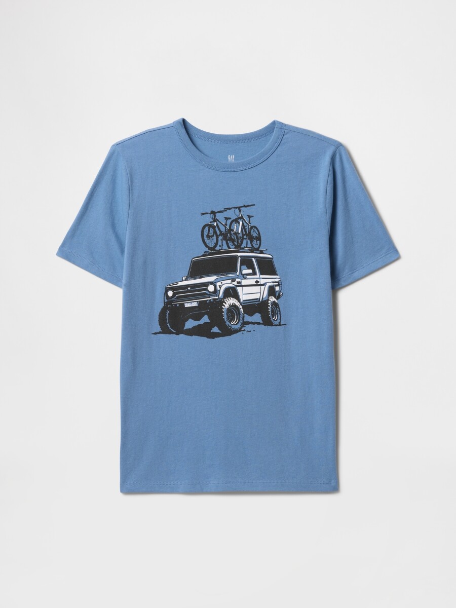 Remera Gráfico Niño - Soft Cornflower 