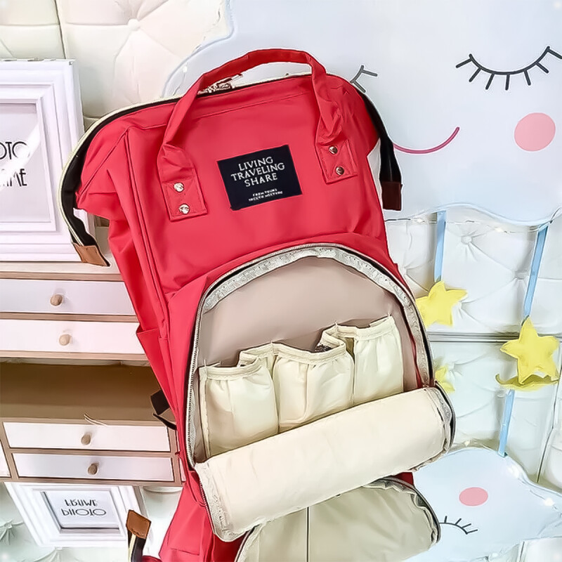 Bolso Mochila de PaÃ±ales Rosa
