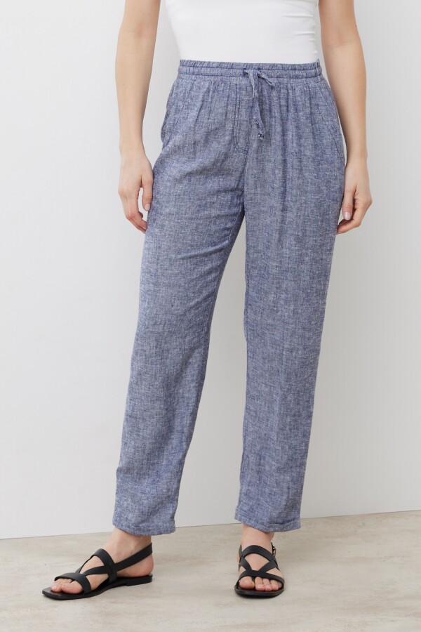Pantalon Lino Lazo AZUL