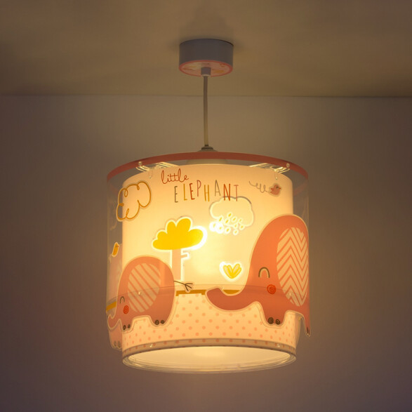Lámpara colgante infantil E27 modelo LITTLE ELEPHANT flúor DA0218