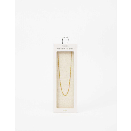 Collar Cadena Fina Acero Dorado