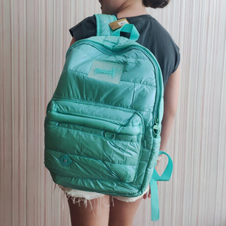 Mochila Puffer Verde agua