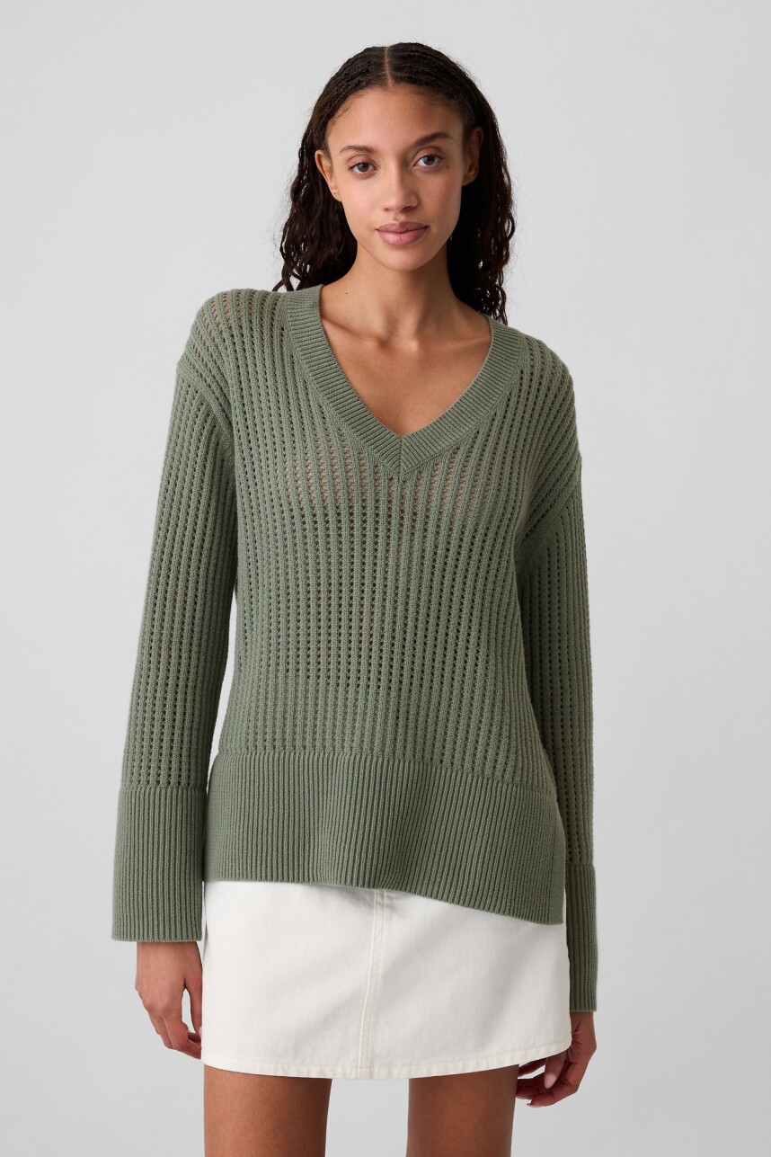 Buzo Cuello V Mujer Vintage Palm