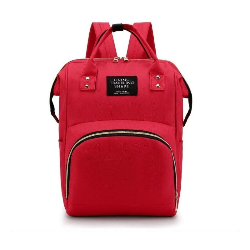 Bolso Mochila Maternal Bebe Resistente Impermeable Madre Rojo