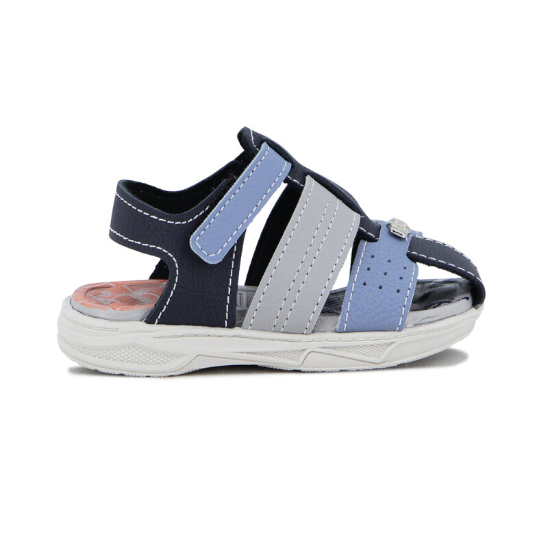 Molekinho Sandalia Casual Infantil Napa Floter Rustico Neo Marino-gris