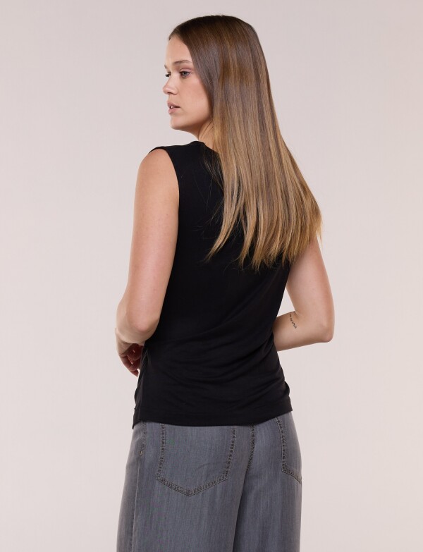 Musculosa Frunces Laterales NEGRO