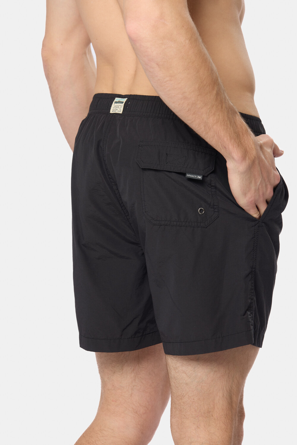 SHORT DE BAÑO LISO Negro