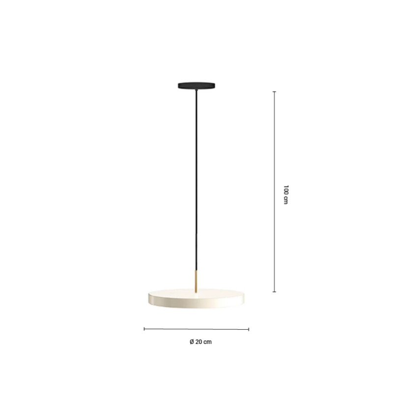 ACPF200 Luminaria LED Colgante Florence Pequeña Blanca 12W