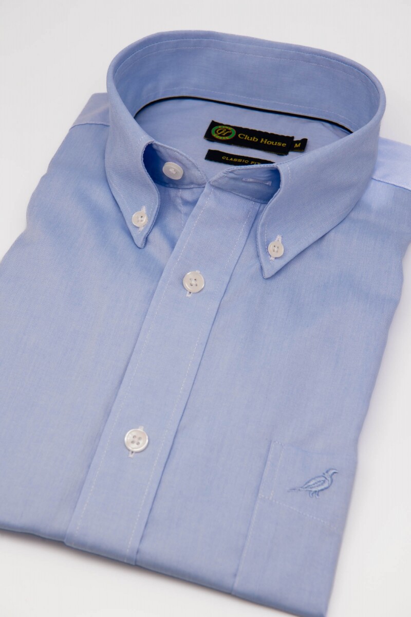 Camisa Button Down - Non Iron - Celeste palido 