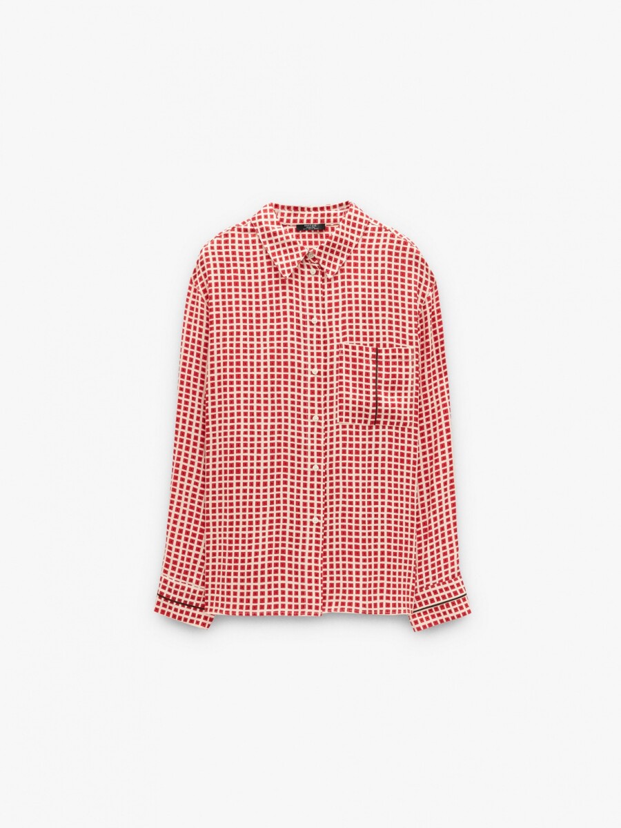 Camisa Fluida A Cuadros multicolor