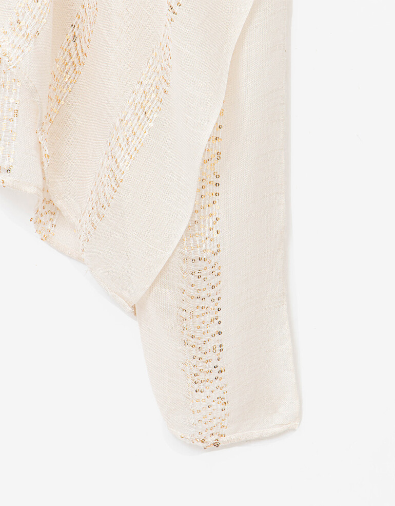 Kimonos Kimono Con Lurex - Blanco Crudo