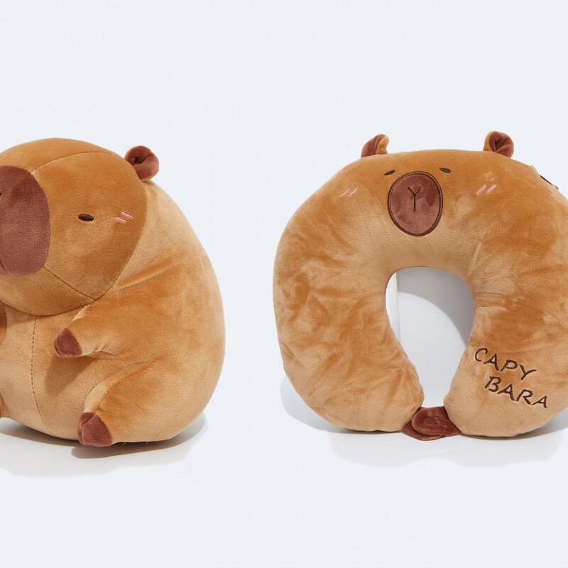 ALMOHADA PARA EL CUELLO EN FORMA DE U 2 EN 1 CAPIBARA ALMOHADA PARA EL CUELLO EN FORMA DE U 2 EN 1 CAPIBARA