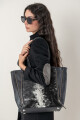 Bolso pampa Negro salpicado