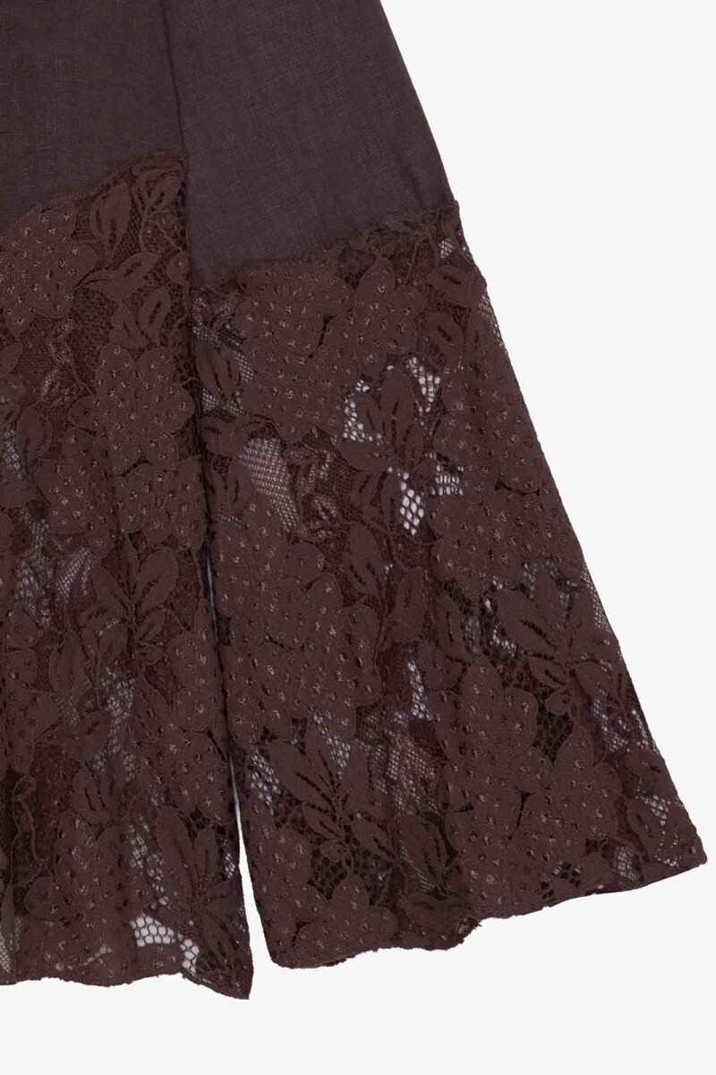CAMISA ENCAJE Marron