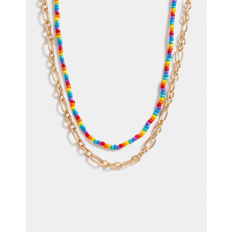 Collares Cortos Pride Dorado
