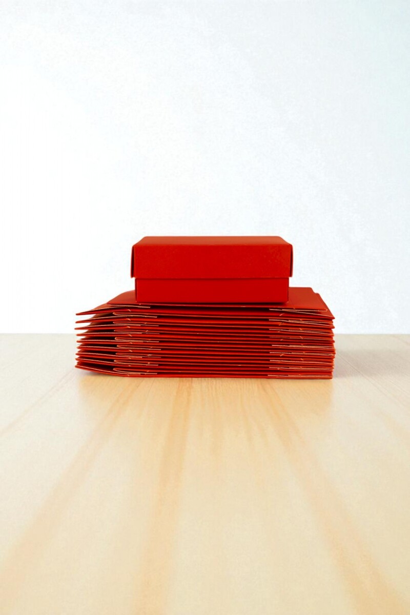 Pack x 20 unid - caja 03 8x12x4,5 cm eco - ROJO 