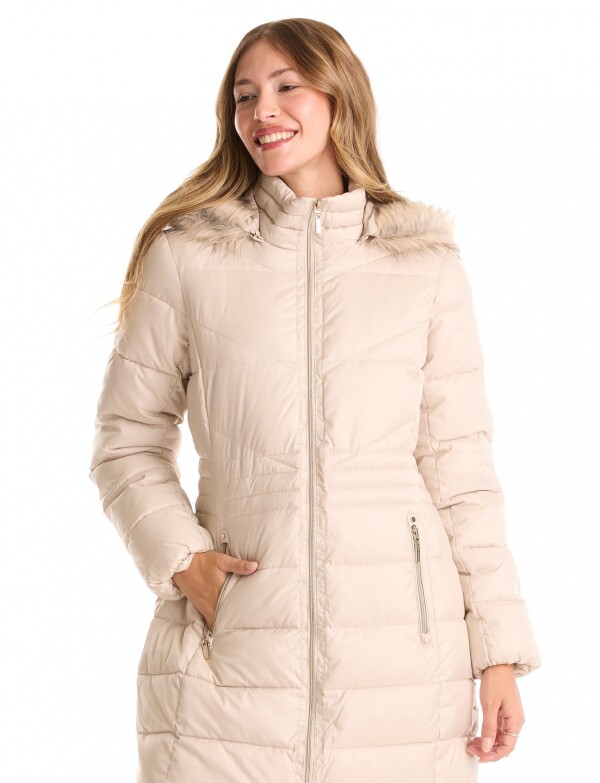 Campera Abrigo Puffe BEIGE
