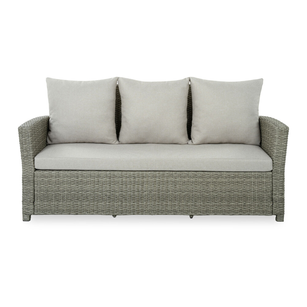 SET DE COMEDOR RATTAN-SINTETICO NATURAL-BEIGE MALIBU