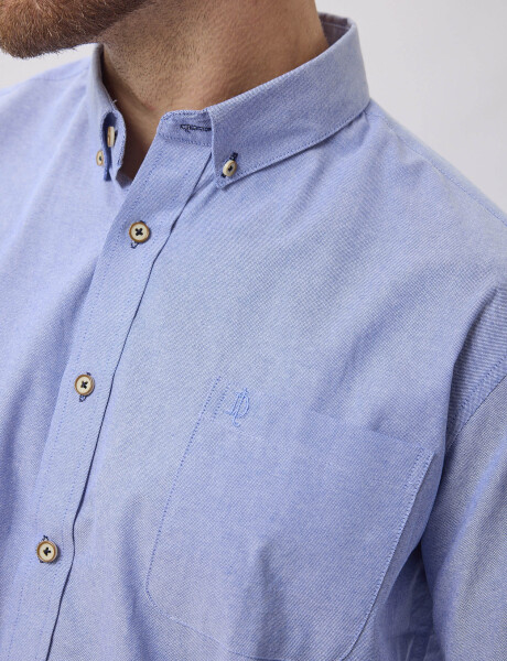 Camisa oxford lisa azul