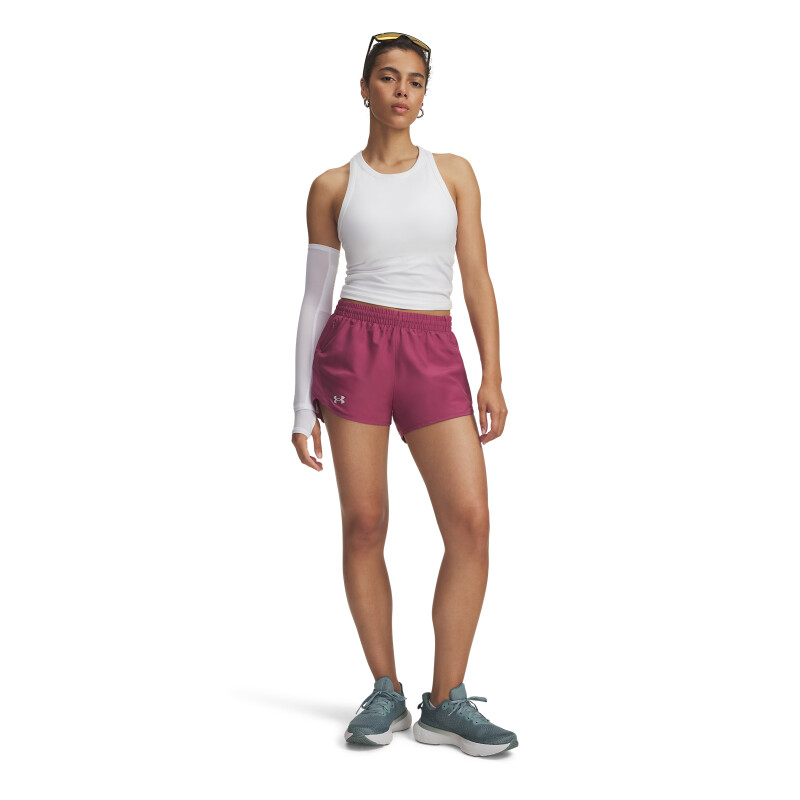 Short Under Armour Fly de Mujer - 1382438-659 Fucsia