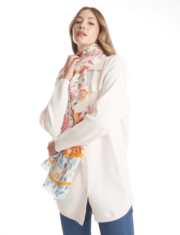 Pashmina Flores CRUDO/MULTI